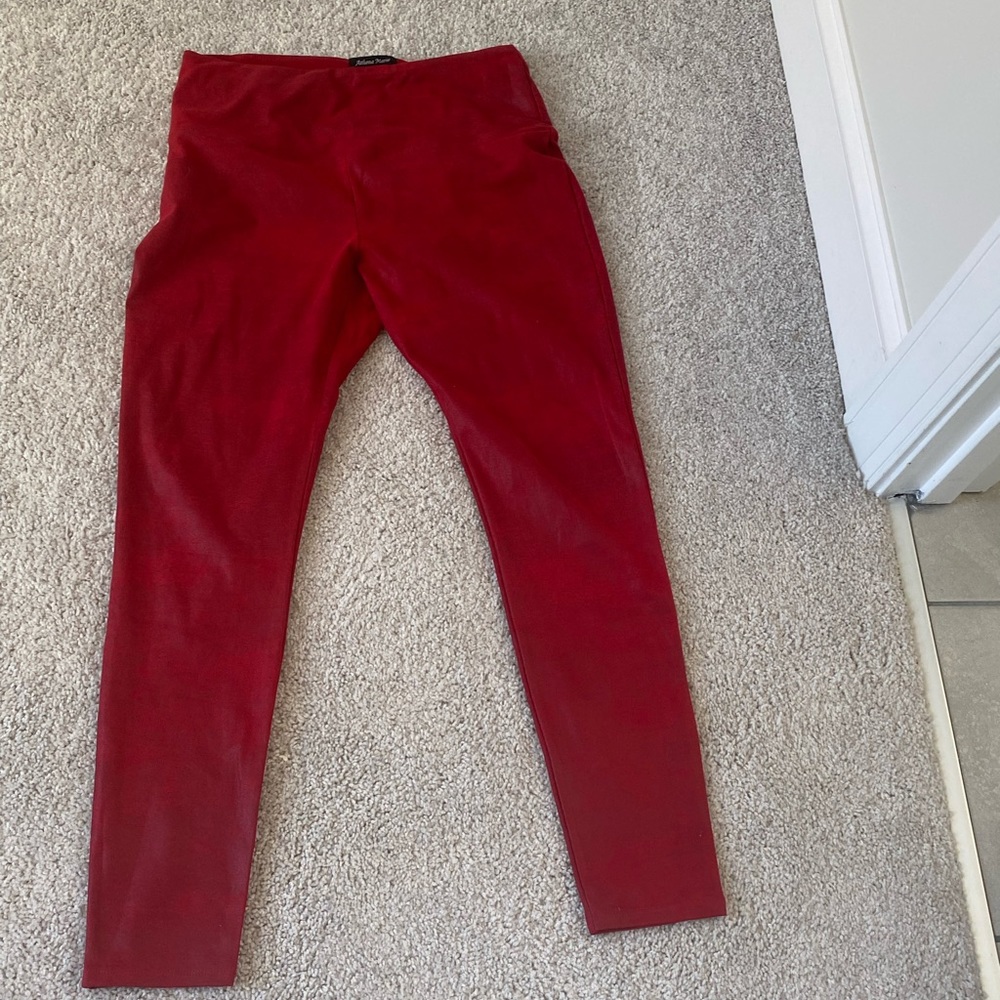 Red leggings